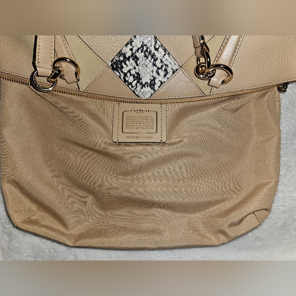 Coach Beige and Black Patchwork Tote - Picture 2 of 10